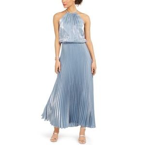 MSK Blue Pleated Gown